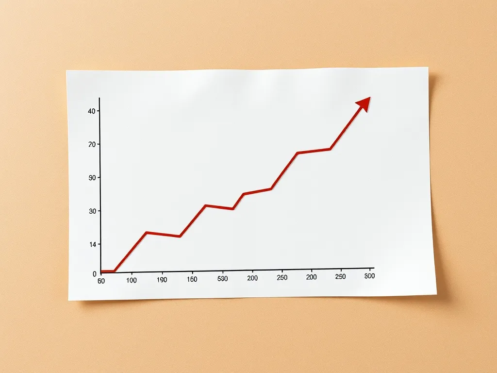 A close up of a high-quality printed chart showing a steady