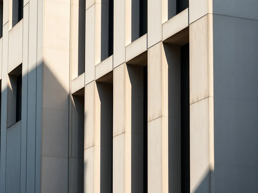A minimalist architectural detail of a modern concrete build